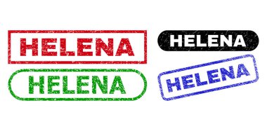 HELENA Dikdörtgen Damga Mührü Lastik Biçimli