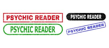 Kirli Yüzey Kullanarak PSYCHIC Okuyucu Dikdörtgen Damgaları