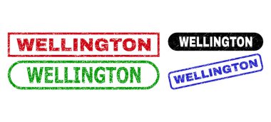 Grunge Biçimini kullanarak WELLINGTON Dikdörtgen Filigranı