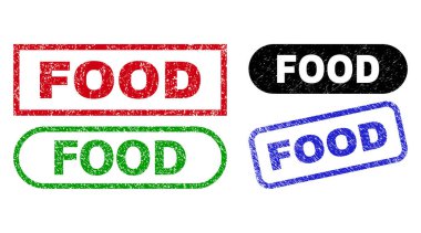 FOOD Dikdörtgen Damgaları Tehlike Yüzeyi Kullanılıyor