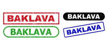 Çizik Biçimini kullanarak BAKLAVA Dikdörtgen Mühürleri