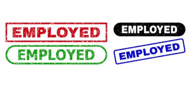 Plastik Yüzeyli EMPLOYED Dikdörtgen Damgaları