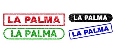 LA PALMA Dikdörtgen Damga Mührü Çizik Doku