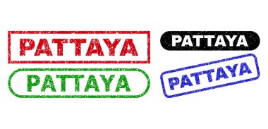 Paslanmış Biçim Kullanarak PATTAYA Dikdörtgen Mühürleri