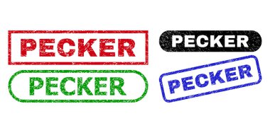 Çürük yüzeyi olan PECKER Dikdörtgen Damgaları