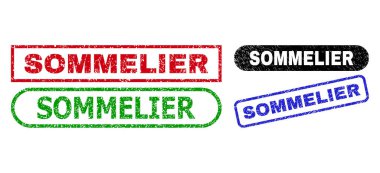 Kirli Yüzey Kullanılarak SOMELIER Dikdörtgen Filigranı