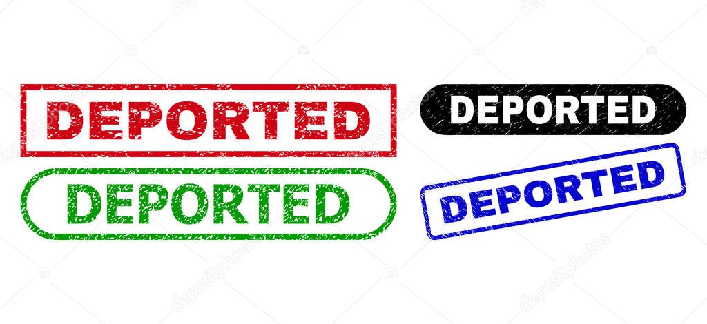 DEPORTED Rectangle Stamps with Distress Surface