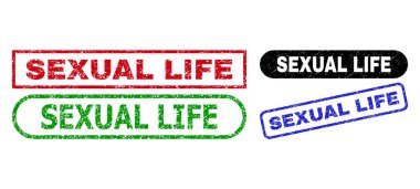 Kauçuk Yüzey Kullanarak Cinsel Yaşam Dikdörtgeni Damgaları