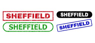 SHEFFIELD Dikdörtgen Mühürleri Kirli Biçim Kullanıyor