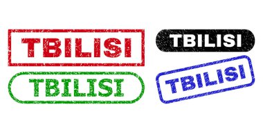 Kirli yüzey ile TBILISI Dikdörtgen Filigranı