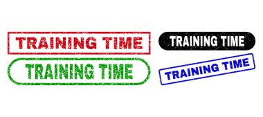 Zaman Dikdörtgeni Damgaları Grunged Doku Kullanılarak Eğitiliyor