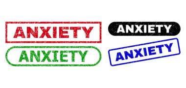 Kirli Yüzeyli ANXIETY Dikdörtgen Mühürleri