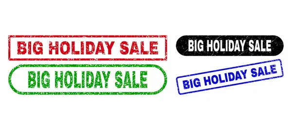 BIG HOLIDAY SALE Rechteck-Stempeldichtungen mit grungerter Oberfläche — Stockvektor