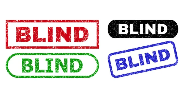 Selos de retângulo BLIND usando estilo corroded —  Vetores de Stock