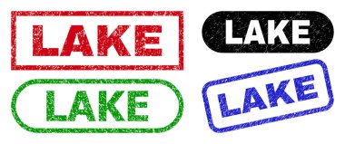 Çizik Yüzey Yüzeyi ile Göl Dikdörtgeni Filigranı