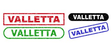 VALLETTA Dikdörtgen Damga Mührü Aşınmış Doku Kullanımı