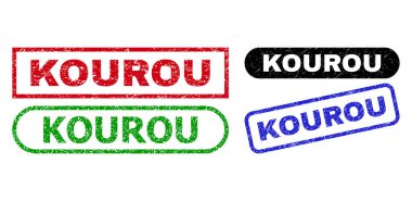 Tehlike Yüzeyi ile KOUROU Dikdörtgen Mühürleri