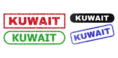 Lastik Yüzey ile KUWAIT Dikdörtgen Mühürleri