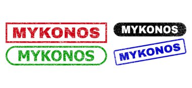 MYKONOS Dikdörtgen Damga Mührü Tehlike Yüzeyi Kullanılıyor