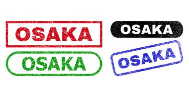 OSAKA Dikdörtgen Mühür Mührü Kirli Yüzey Kullanılıyor