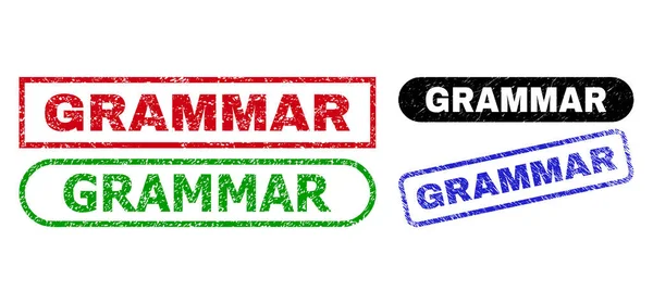 GRAMMAR Filigranes rectangulaires avec style impur — Image vectorielle