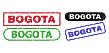 Çizik Biçimini kullanarak BOGOTA Dikdörtgen Damga Mühürleri