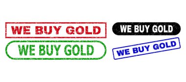 Altın Dikdörtgen Pul Mührü Alırız Yüzeyinde çizikler olan