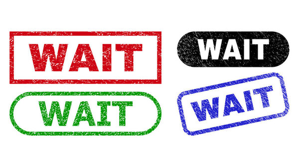 Прямоугольные водяные знаки WAIT с помощью царапин