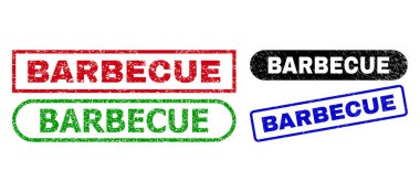 Grunged Surface ile Barbekü Dikdörtgeni Filigranı