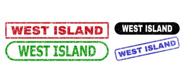 Batı Adaları Dikdörtgen Mühür Mührü Kirli Biçim Kullanıyor