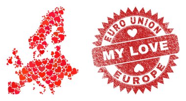 Benim Aşk Kauçuk Mührüm ve Avrupa Birliği Haritam Mozaiği