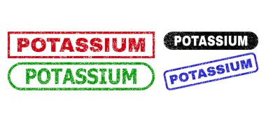 POTASSIUM Dikdörtgen Filigranı Grunge Biçimi ile