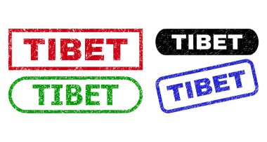 Kirli Yüzey Kullanarak TIBET Dikdörtgen Mühürleri