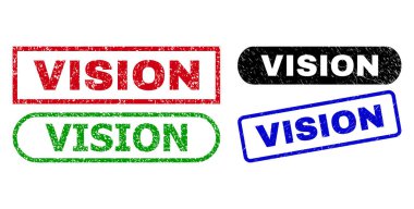 Kirli Doku Kullanılarak VISION Dikdörtgen Damgaları