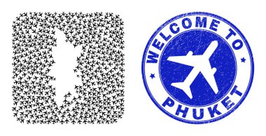 Filigran Mührü ve Phuket Haritası Uçak Ters Mozaik 'e Hoşgeldiniz