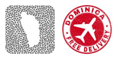 Ücretsiz teslimat Grunge Pulu ve Dominica Adası Harita Uçağı Çıkarıldı