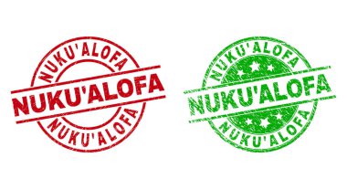 Çizik Yüzey Kullanılarak NUKUALOFA Yuvarlak Mühürleri