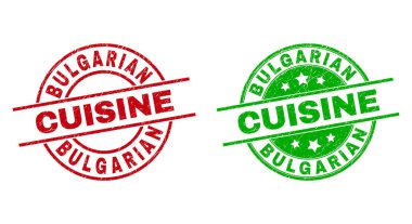 BULGARYA CUISINE Yuvarlak Damga Mührü Aşınmış Biçimli