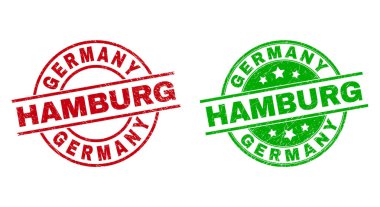 GERMANY HAMBURG Yuvarlak Mühürleri Çizik Biçimli