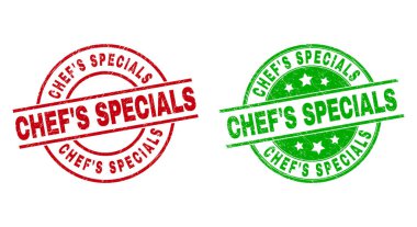 CHEFS Special Round Stamp Seals with Distress Style