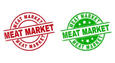 MAT MARKET Yuvarlak Damga Mührü Aşınmış Dokuyla