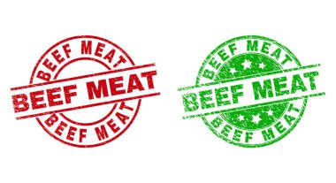 Arı Eti Yuvarlak Rozetleri ve Grunged Surface