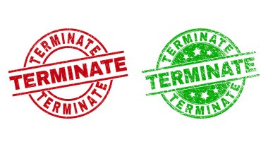 Yuvarlak Mühür Mührünü Tehlike Dokusuyla Yok Et