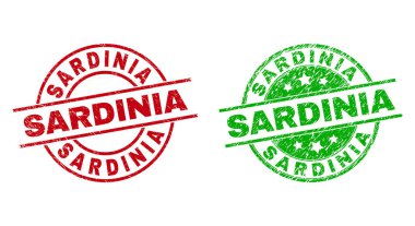 SARDINIA Yuvarlak Damga Mührü Aşınmış desenli