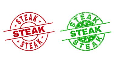 Grunge Stili STEAK Yuvarlak Rozetler