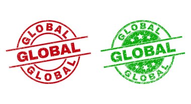 Aşınmış desenli GLOBAL Yuvarlak Filigranı