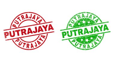 Grunged Surface 'li PUTRAJAYA Yuvarlak Mühürleri