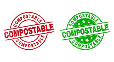 Lastik yüzeyi olan KOMPOSTAY Yuvarlak Rozetler