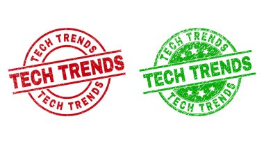 TECH TRENDS Kirli Yüzeyli Yuvarlak Rozetler
