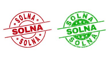 Kirli yüzeyi olan SOLNA Yuvarlak Rozetleri